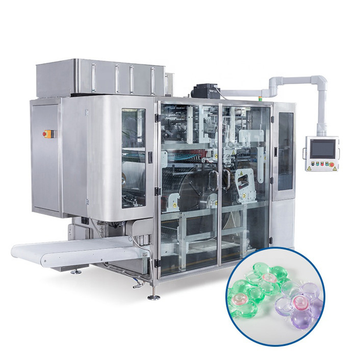 Machine à emballer détergente de dosette de machine de remplissage de capsules de blanchisserie de film soluble dans l'eau